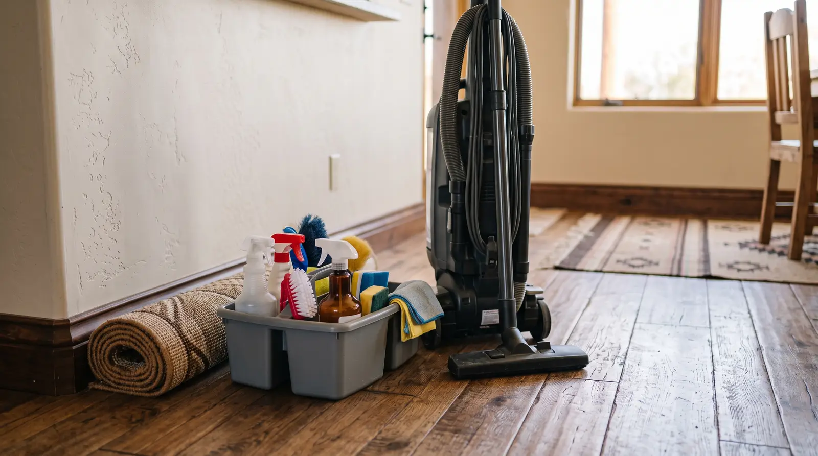 Still life on a wood floor in an Arizona home