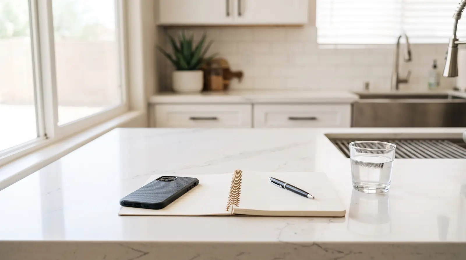 Tidy kitchen counter in a Chandler, Arizona home
