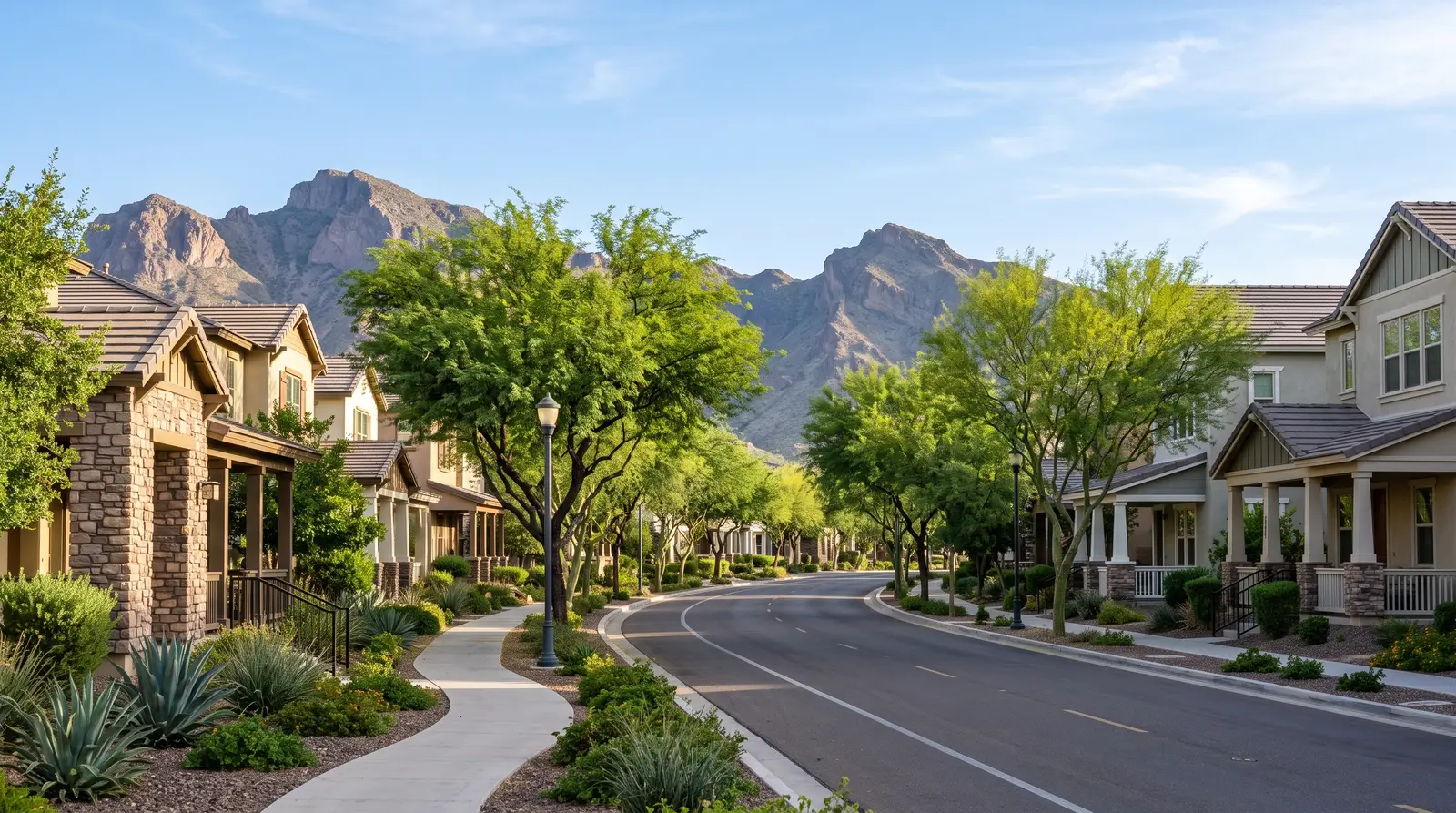 Exterior of Verrado in Buckeye, Arizona in the morning