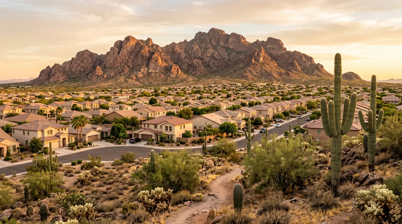 Exterior of the San Tan Mountains in San Tan Valley, Arizona