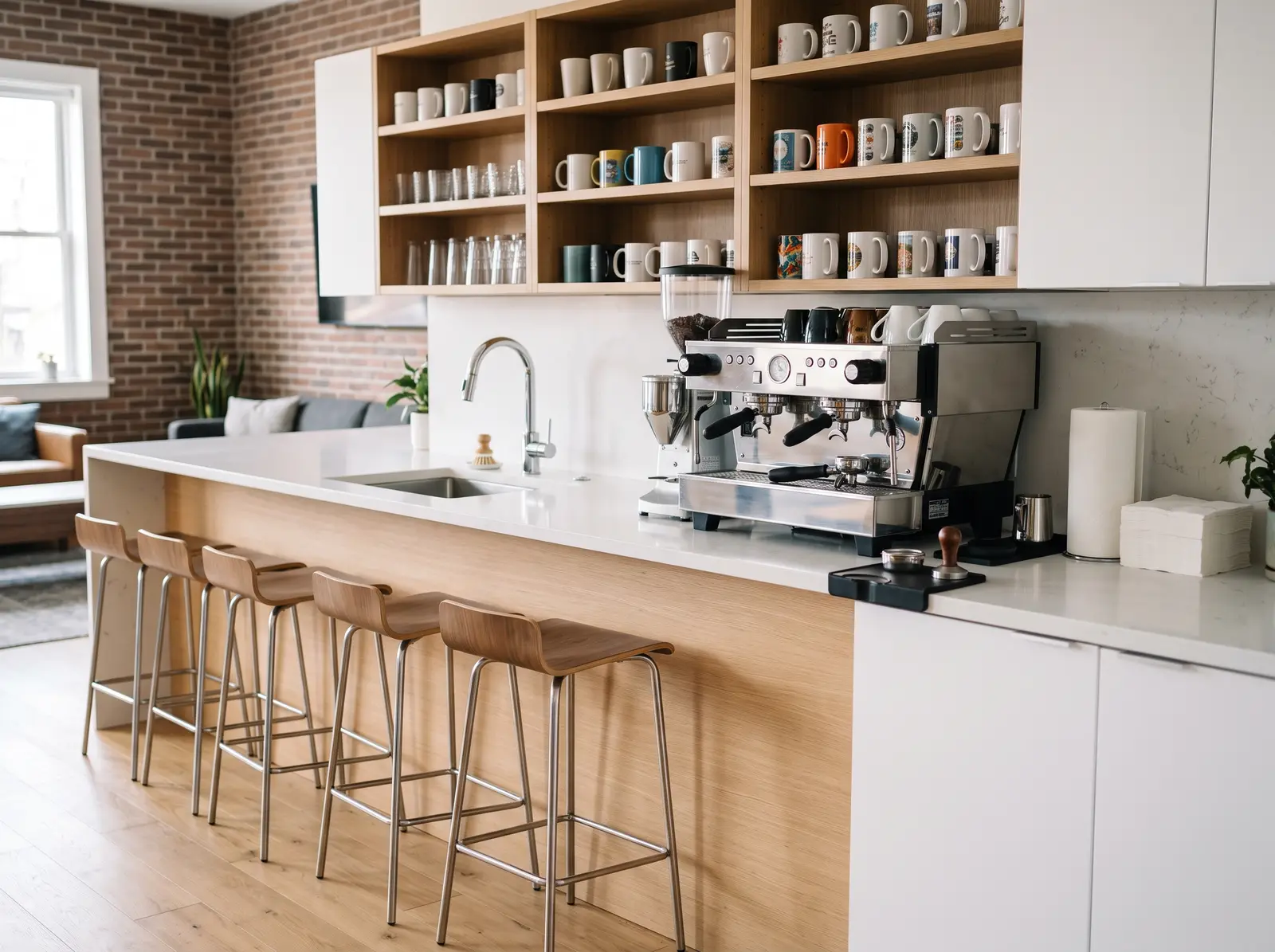 Shared coworking kitchen