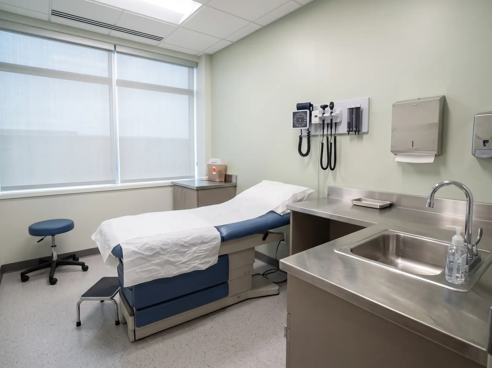 Empty medical exam room